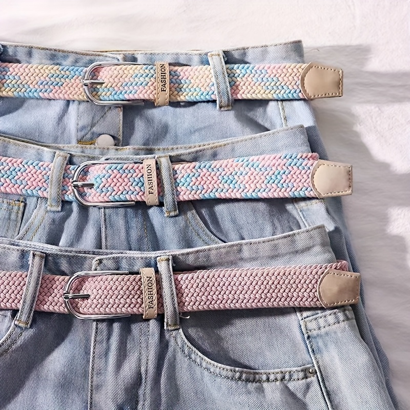 6 Colors Elastic Drawstring Waistband Lace up Student Cloth Strap